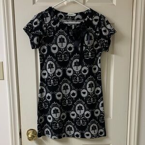 🌷3 for$25🌷Little Mistress, US M, Black & Grey Short Sleeve Knit Tea Party Dress